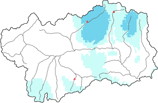 Neige fraîche dans les dernières 24h + données Modello 1 AINEVA (MOD1)