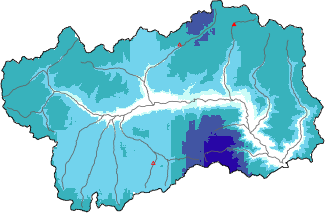 Neige fraîche dans les dernières 72h + données Modello 1 AINEVA (MOD1)
