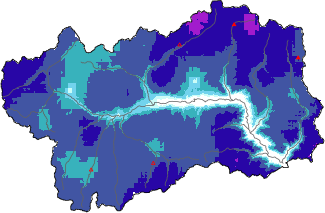 New snow in the last 72h + Modello 1 AINEVA (MOD1) data