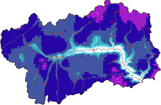 New snow in the last 72h + Modello 1 AINEVA (MOD1) data