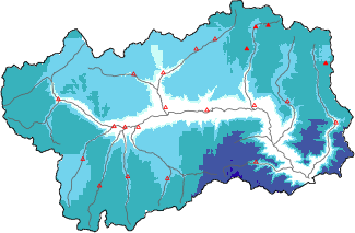 Neige fraîche dans les dernières 24h + données Modello 1 AINEVA (MOD1)