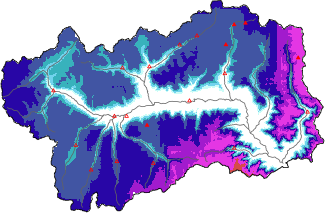 New snow in the last 24h + Modello 1 AINEVA (MOD1) data