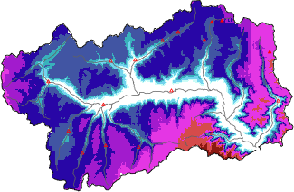 Neige fraîche dans les dernières 72h + données Modello 1 AINEVA (MOD1)