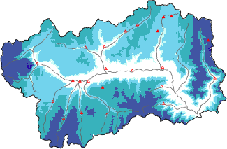 Neige fraîche dans les dernières 24h + données Modello 1 AINEVA (MOD1)