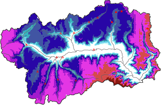 Neige fraîche dans les dernières 72h + données Modello 1 AINEVA (MOD1)