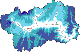 New snow in the last 72h + Modello 1 AINEVA (MOD1) data