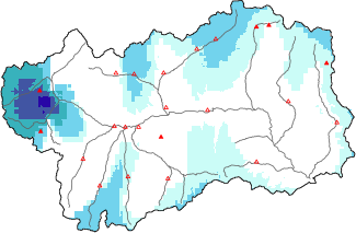 Neve fresca nelle ultime 24h + dati Modello 1 AINEVA (MOD1)