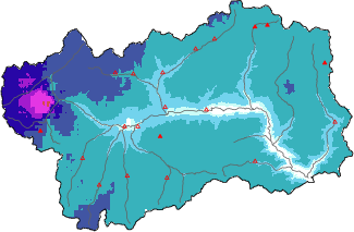 Neige fraîche dans les dernières 72h + données Modello 1 AINEVA (MOD1)