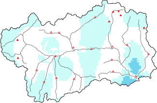 New snow in the last 72h + Modello 1 AINEVA (MOD1) data