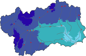 New snow in the last 72h + Modello 1 AINEVA (MOD1) data