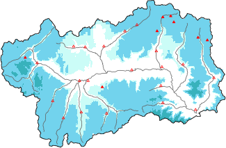 New snow in the last 24h + Modello 1 AINEVA (MOD1) data