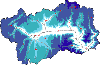 Neige fraîche dans les dernières 72h + données Modello 1 AINEVA (MOD1)