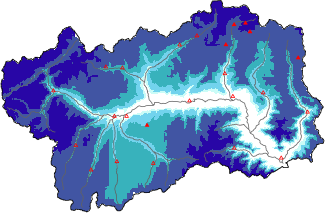 New snow in the last 72h + Modello 1 AINEVA (MOD1) data