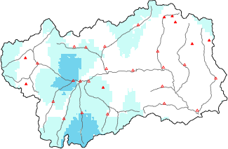 New snow in the last 24h + Modello 1 AINEVA (MOD1) data