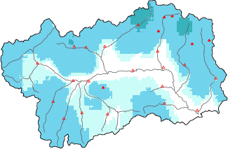 Neve fresca nelle ultime 24h + dati Modello 1 AINEVA (MOD1)