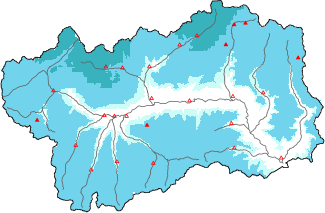 New snow in the last 24h + Modello 1 AINEVA (MOD1) data