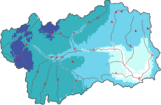 New snow in the last 24h + Modello 1 AINEVA (MOD1) data