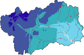 New snow in the last 72h + Modello 1 AINEVA (MOD1) data