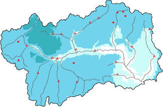 Neige fraîche dans les dernières 24h + données Modello 1 AINEVA (MOD1)