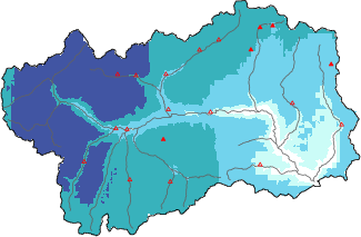 New snow in the last 72h + Modello 1 AINEVA (MOD1) data