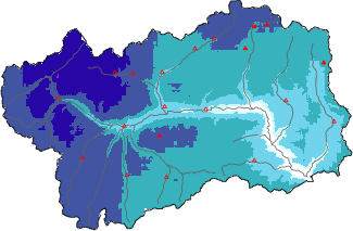 New snow in the last 72h + Modello 1 AINEVA (MOD1) data