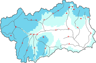 Neve fresca nelle ultime 24h + dati Modello 1 AINEVA (MOD1)