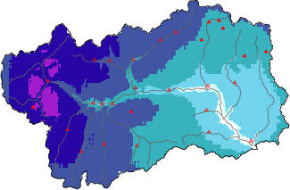 New snow in the last 24h + Modello 1 AINEVA (MOD1) data