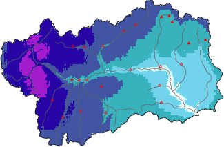 Neige fraîche dans les dernières 72h + données Modello 1 AINEVA (MOD1)