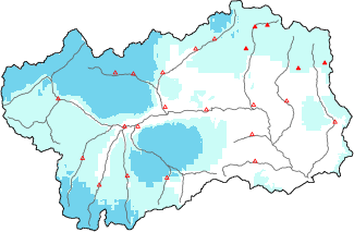 New snow in the last 24h + Modello 1 AINEVA (MOD1) data