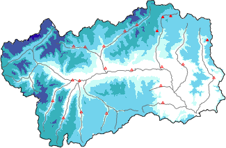 Neige fraîche dans les dernières 72h + données Modello 1 AINEVA (MOD1)