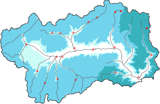 Neige fraîche dans les dernières 72h + données Modello 1 AINEVA (MOD1)