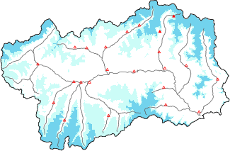 New snow in the last 24h + Modello 1 AINEVA (MOD1) data