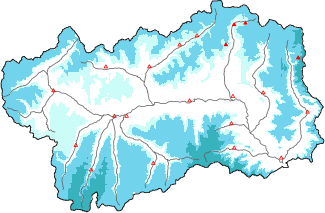 New snow in the last 24h + Modello 1 AINEVA (MOD1) data