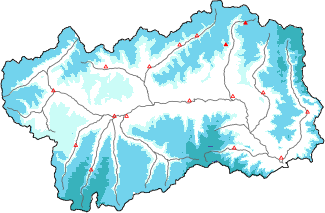 Neige fraîche dans les dernières 72h + données Modello 1 AINEVA (MOD1)