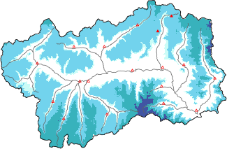 Neige fraîche dans les dernières 72h + données Modello 1 AINEVA (MOD1)