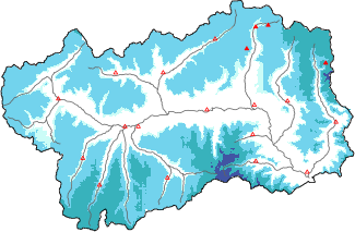 New snow in the last 72h + Modello 1 AINEVA (MOD1) data