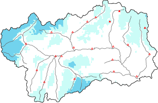 Neve fresca nelle ultime 24h + dati Modello 1 AINEVA (MOD1)