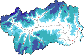 New snow in the last 72h + Modello 1 AINEVA (MOD1) data