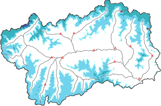 New snow in the last 24h + Modello 1 AINEVA (MOD1) data