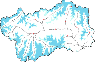 New snow in the last 24h + Modello 1 AINEVA (MOD1) data