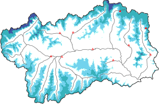 New snow in the last 72h + Modello 1 AINEVA (MOD1) data