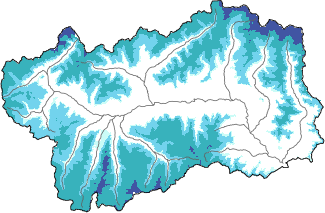 Neige fraîche dans les dernières 72h + données Modello 1 AINEVA (MOD1)