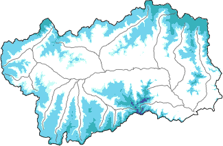 Neige fraîche dans les dernières 72h + données Modello 1 AINEVA (MOD1)