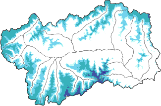 Neige fraîche dans les dernières 72h + données Modello 1 AINEVA (MOD1)