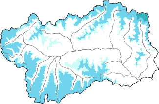 New snow in the last 72h + Modello 1 AINEVA (MOD1) data