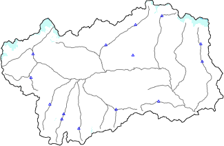 Altezza neve al suolo + dati stazioni automatiche (AWS) e Modelli 1 AINEVA (MOD1) sotto i 2000 m