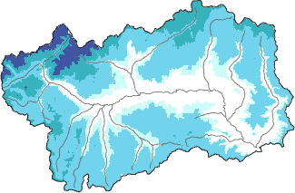 Neige fraîche dans les dernières 72h + données Modello 1 AINEVA (MOD1)