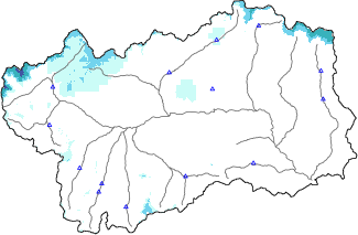 Hauter de neige + données de station automatiques (AWS) + données Modello 1 AINEVA (MOD1) au-dessous de 2000 m