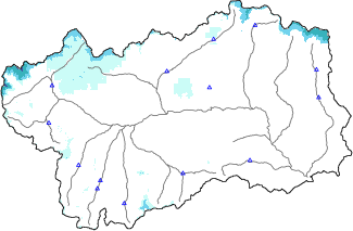 Hauter de neige + données de station automatiques (AWS) + données Modello 1 AINEVA (MOD1) au-dessous de 2000 m