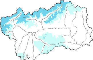 Neige fraîche dans les dernières 72h + données Modello 1 AINEVA (MOD1)